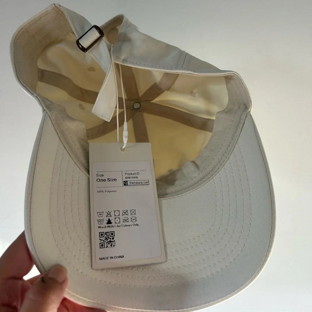 HALARA White Cream Hat Cap One size NWT chic minimalist athleisure